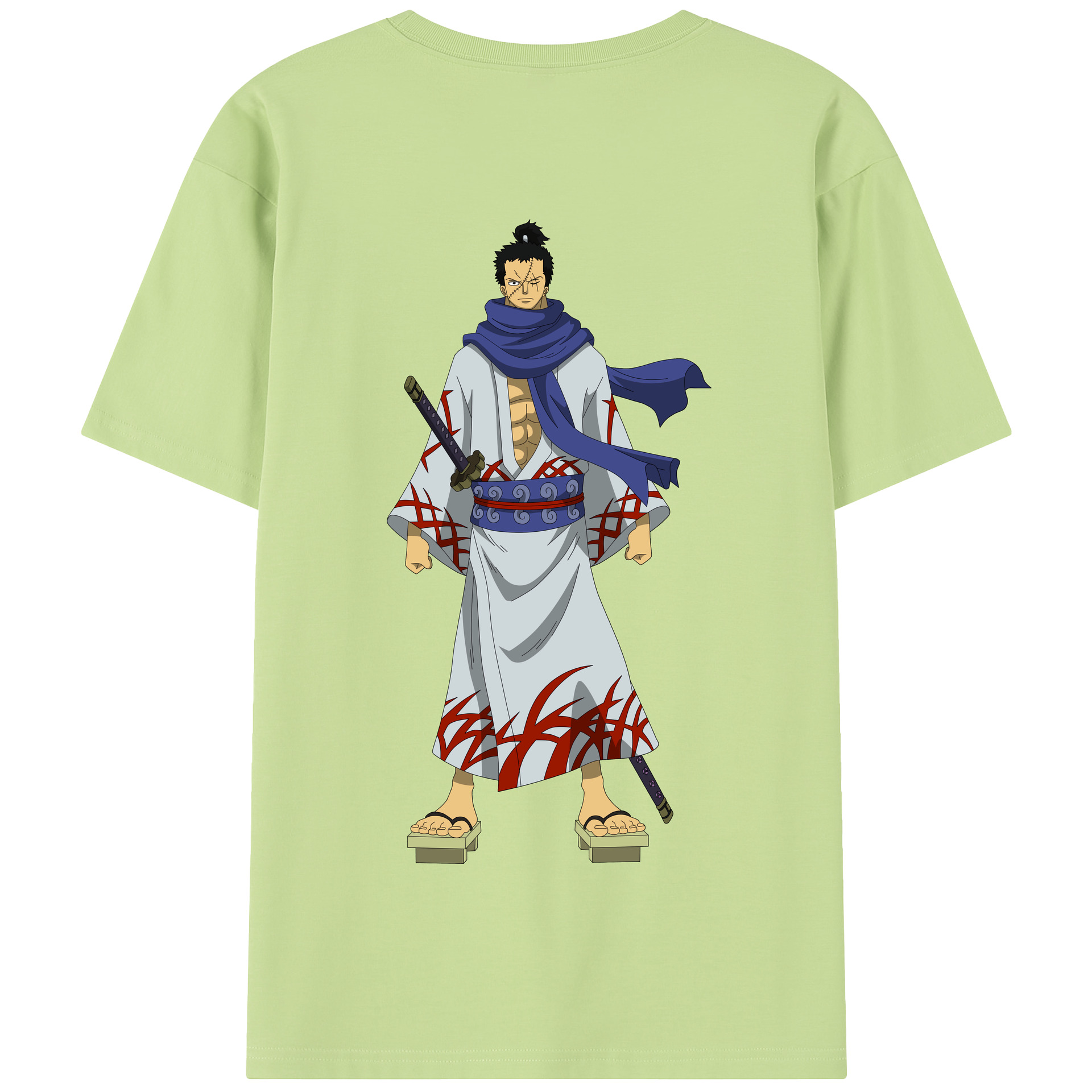 ワンピース ロロノア・ゾロ ONE PIECE Roronoa Zoro 綿100％半袖Tシャツ（背面プリント）
